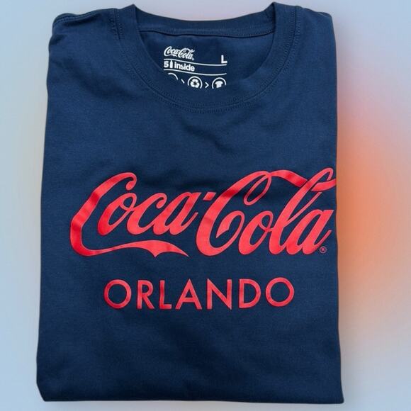 COCA-COLA ORLANDO Men’s Large Blue T-shirt - Picture 1 of 3